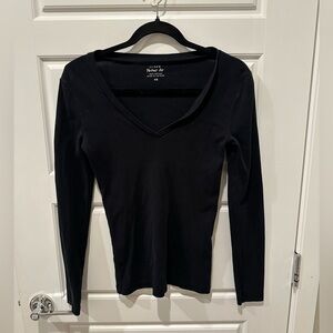 J.Crew Perfect Fit 100% Cotton V-Neck Long Sleeve Top XS
